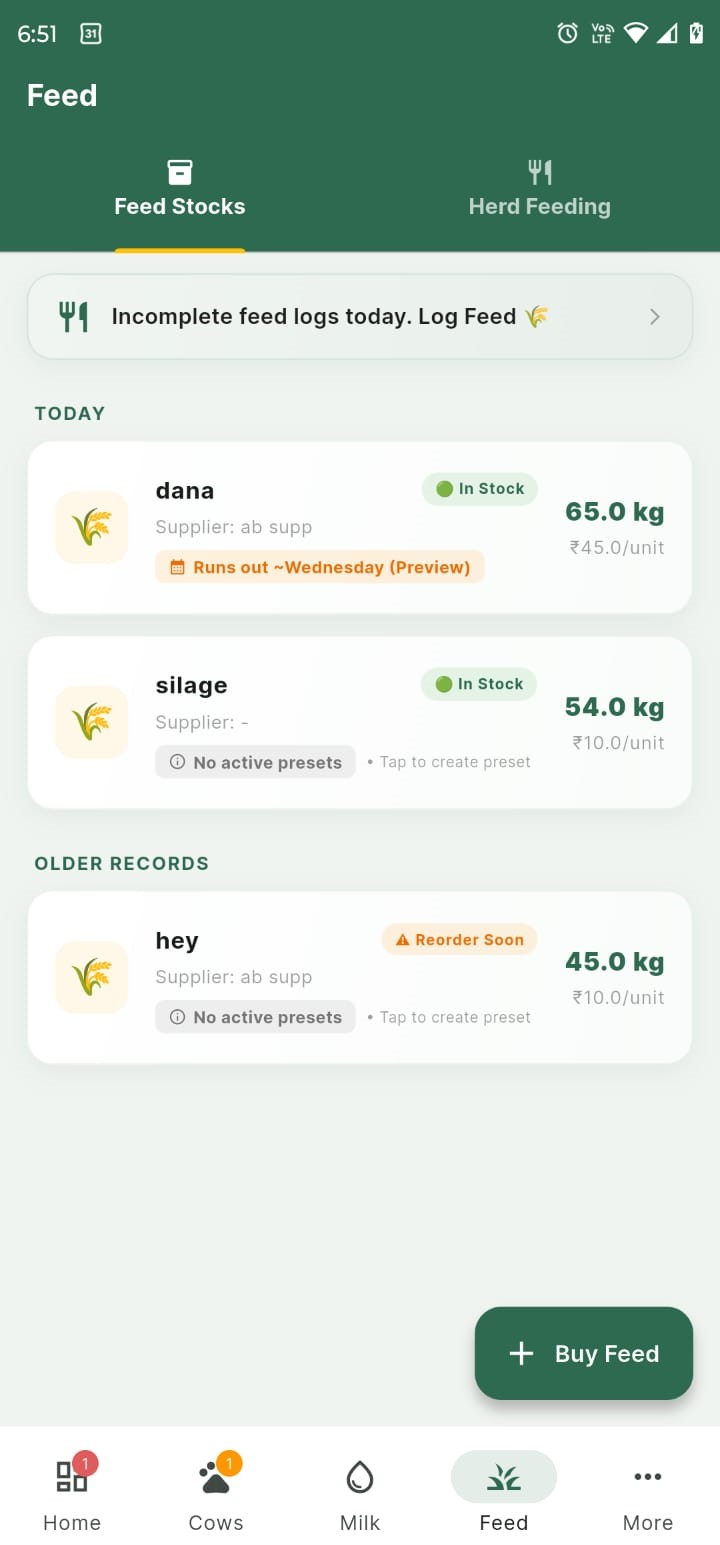 Feed stock screen